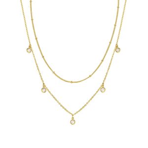 0639ca26-cccb-43cf-b9b4-cb957a76ce99.jpg Waterdrop Chain Necklace – Colorful Dainty Sideways Pendant (Gold)