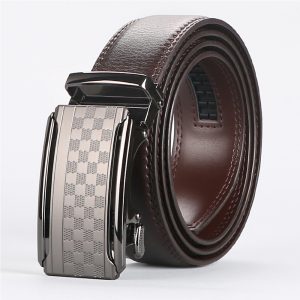 Men’s Leather Belt – Anti-Scratch Buckle for Formal & Casual Wear