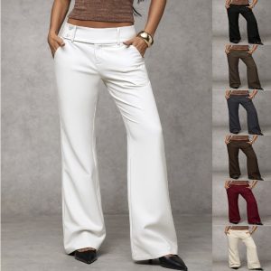Slim Fit Draped Workwear Suit Pants