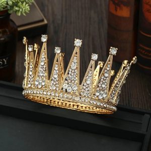dcd912e2-e5e7-4377-b24d-9ecd6f1707ea.jpg Fashion Bridal Hair Accessories Alloy Hollow Diamond Crown