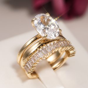 f76ab2a2-9102-4457-8624-4d7334a2804a.jpg Huitan European And American Style Shiny Metal Ring Set For Women