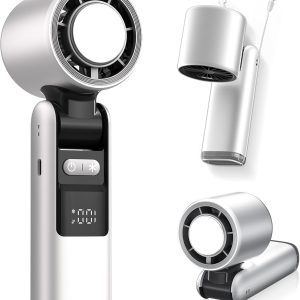 Portable Foldable Turbo Handheld Fan with Digital Display