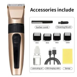 Professional Cordless Hair Clipper & Trimmer Kit
